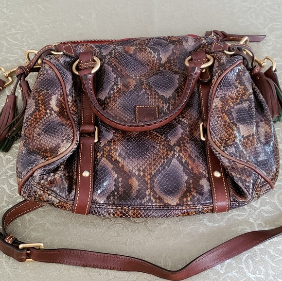 Dooney and Bourke python Satchel - Picture 2 of 8